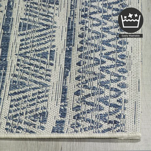 Miniatura 5 de FH Home Alfombra plana tejida para exteriores, impermeable, fácil de limpiar, resistente a las manchas, hilo de polipropileno de alta calidad