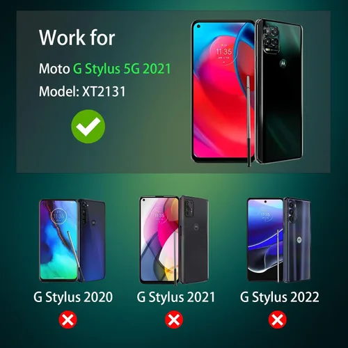 Miniatura 2 de Para Moto G Stylus 5G 2021 Reemplazo de bolígrafo, lápiz óptico para Motorola Moto G Stylus 5G 2021 todas las versiones de pantalla táctil S Pen