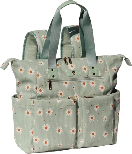 Miniatura 10 de ESVAN Bolsa de pañales Totepack Mochila 2 en 1 para mujer, multifuncional, de gran capacidad, con bolsillos aislados, viaje Multifunctional Rosa