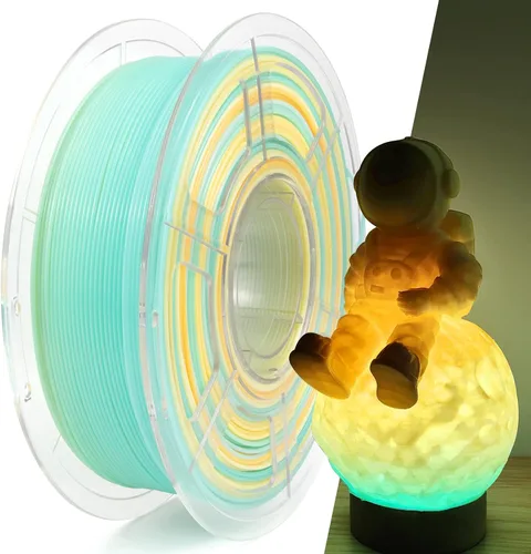 Filamento PETG para Impresora 3D Translúcido 1.75mm Alta Transmisión de Luz Filamento de Impresión 3D, Velocidad de Impresión 30-600mm/s Filamento