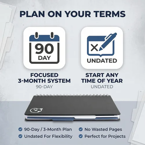 Miniatura 6 de Panda Planner Agenda diaria sin fecha 2026, 5.75 x 8.25 pulgadas, gris