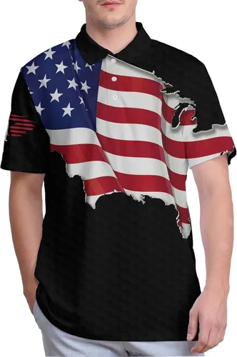 Miniatura 3 de Golf Shirts for Men Funny Golf Polos for Men Tropical Golf Shirts for Men Hawaiian Polo