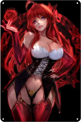 Letreros de metal japonés sexy anime girl póster de escuela secundaria manga dibujos animados cómic letrero de hojalata decoración para el hogar,