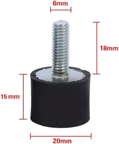 Miniatura 2 de 4 soportes de goma M8 M6, aisladores de vibración, bobinas de bloque silencioso antivibración, bobinas de coche y barco con tornillos