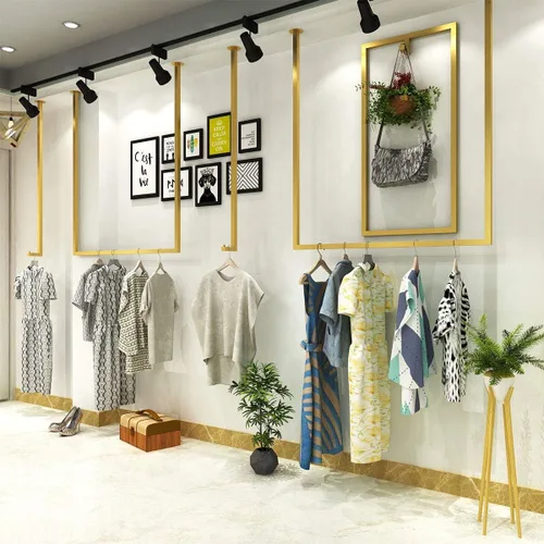 Miniatura 4 de Tienda de ropa simple montado en la pared, estantes de ropa colgantes de ventana, estante en forma de U, organización de vestidos de novia, toallero
