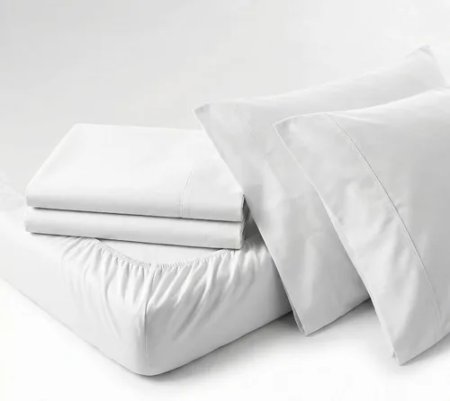 Miniatura 32 de Juego de sábanas de cama King de percal Peru Pima de 285 hilos - 100% algodón peruano Pima, 4 piezas