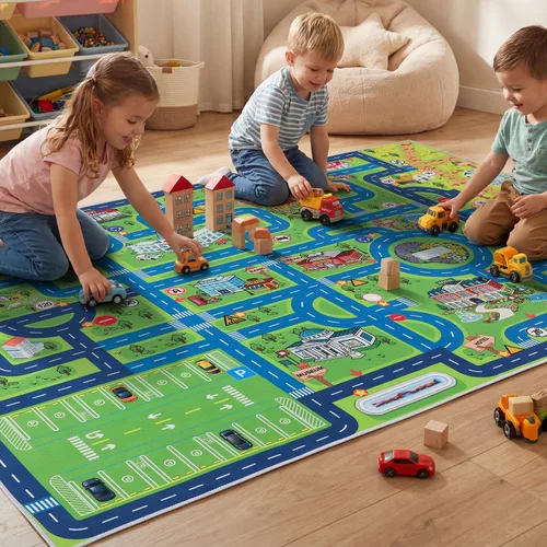 Esup Alfombras antideslizantes de 4 x 6 pies para niños, perfectas para salas de juegos, dormitorios y guarderías, alfombra de seguridad extra