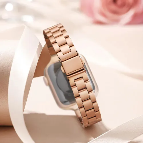 Miniatura 2 de Correa fina compatible con Apple Watch de 40mm, 38mm, 42mm, 44mm, de acero inoxidable de alta calidad de repuesto, ajustable, para iWatch Series
