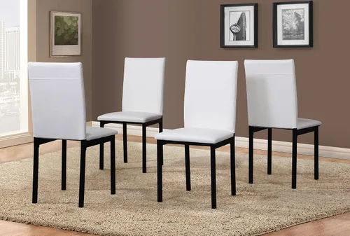 Miniatura 2 de Roundhill Furniture Juego de comedor de metal Citico de 5 piezas con tapa de mármol sintético laminado, color negro