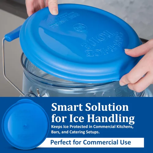 Miniatura 3 de San Jamar -SI6500 Saf-T-Ice - Bolsa de hielo comercial con tapa hermética, color azul, 1 unidad (paquete de 1)