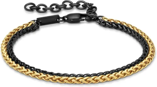 Miniatura 12 de Galis Pulsera Dvir para hombre, acero inoxidable para hombres, pulseras de cadena de cuerda que no se deslustra, regalo de cumpleaños elegante