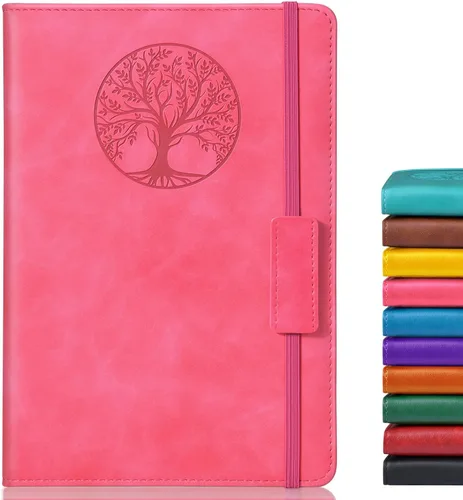 Miniatura 12 de Biuwory Cuaderno diario con líneas para mujeres y hombres, 256 páginas, tamaño A5, de cuero de tapa dura para escribir, viajes, negocios, trabajo