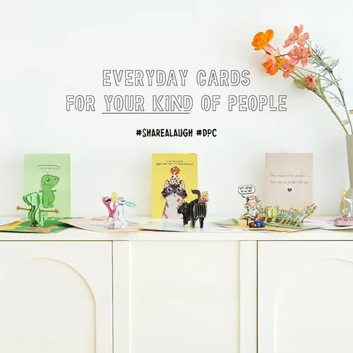 Miniatura 6 de Dirty Pop Cards, Tarjeta emergente de cumpleaños perfecta para gatitos, tarjeta de cumpleaños 3D con diseño gracioso de gato arrojándose confeti