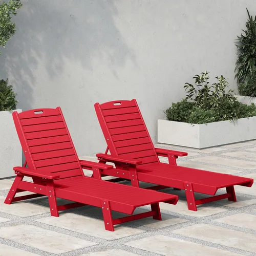 Miniatura 11 de WestinTrends Malibu Poly - Tumbona reclinable azul marino