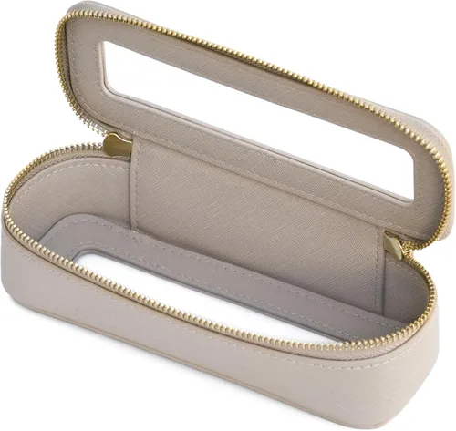 Miniatura 42 de Bolsa de maquillaje transparente Popvibe, estuche de cosméticos de viaje con cremallera, bolsa de aseo transparente con cremallera, organizador Malva