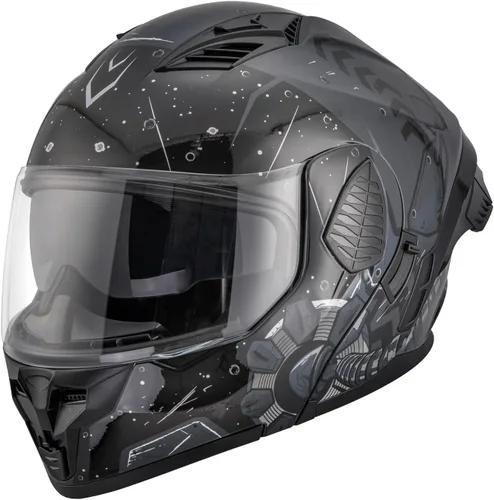 Miniatura 7 de OUMURS Cascos modulares de motocicleta de cara completa abatible, casco de motocicleta para bicicleta de calle, unisex, modelo 167 para adultos