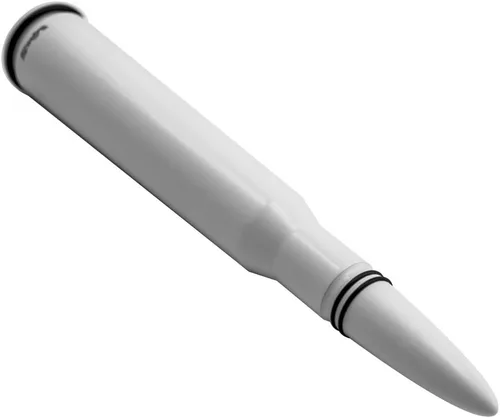 Miniatura 5 de VMS Racing Antena de bala blanca calibre 50 con anillos negros en calibre pesado mecanizado CNC de aluminio corto compatible con Nissan Frontier