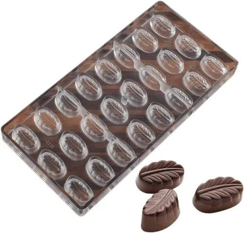 Miniatura 11 de Grainrain - Molde de policarbonato para chocolate, molde de barra de chocolate, 4 cavidades (19394)