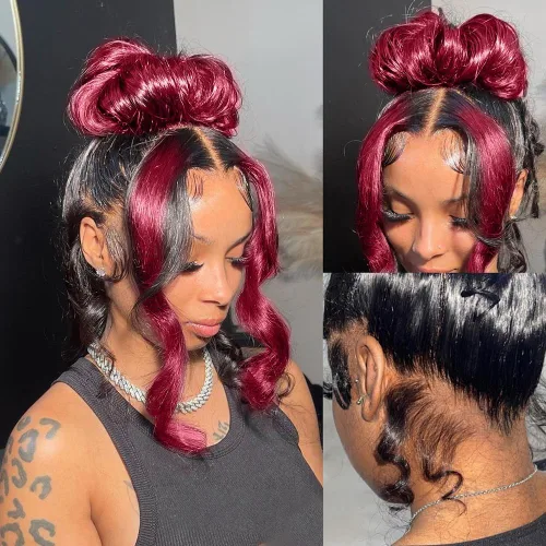 Miniatura 7 de BAIICS Pelucas de cabello humano rubio miel con encaje frontal transparente HD de 13 x 6 pulgadas, peluca frontal de encaje transparente HD 12A