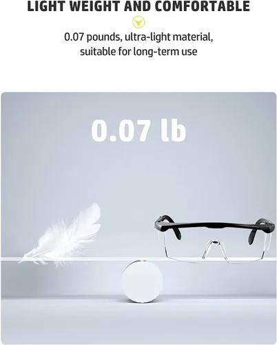 Miniatura 5 de Paquete de 3 gafas de seguridad, gafas protectoras antivaho para los ojos, resistentes a los arañazos, lentes envolventes transparentes y agarres