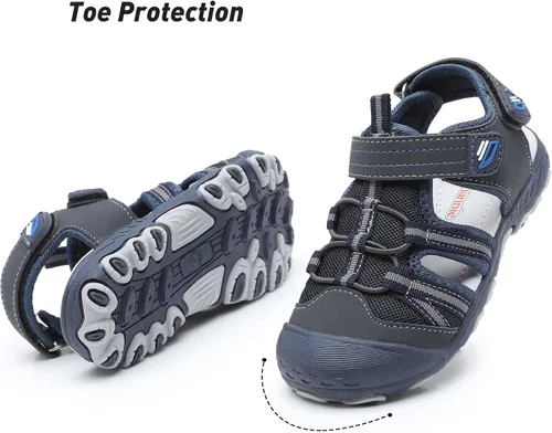 Miniatura 3 de Ahannie Sandalias deportivas para niños y niñas, sandalias de playa con punta cerrada, zapatos de verano para niños pequeños