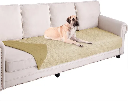 Miniatura 111 de Ameritex Funda Impermeable para Cama de Perro Manta para Mascotas para Muebles Cama Sillón Sofá Reversible Azul marino+azul piedra