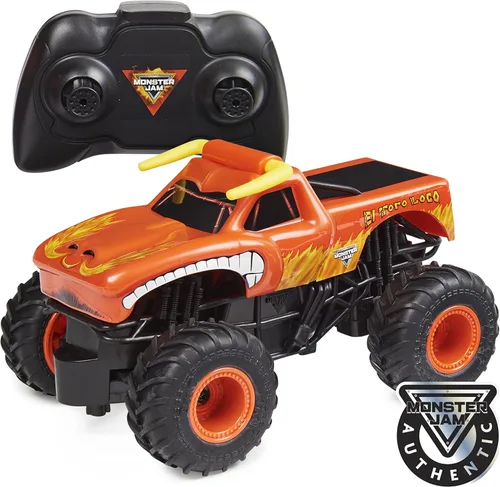 Monster Jam Camión monstruo oficial de El Toro Loco a control remoto, escala 1:24, 2.4 GHz, para edades de 4 años en adelante