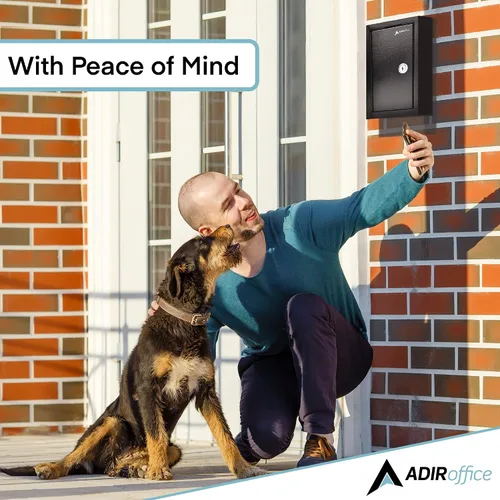 Miniatura 4 de AdirOffice Caja grande para llaves – Caja de almacenamiento de grado comercial de gran capacidad – Paquete y paquetes seguros – para uso doméstico