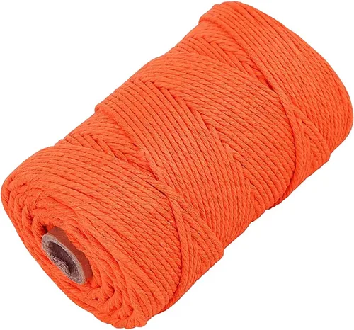 Miniatura 43 de Cordón de algodón para macramé, hilo torcido de 4 capas, cuerda de algodón natural, suministros perfectos de macramé, para hacer soportes colgantes