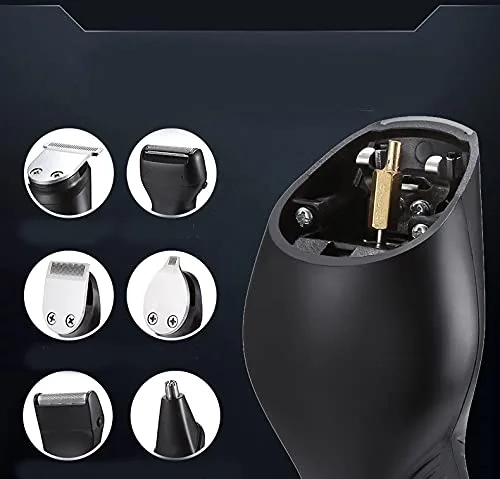 Miniatura 3 de Cortadora de barba inalámbrica, recortadora de pelo para hombres, impermeable, para cuerpo, bigote, nariz, oído, corte facial, afeitadora eléctrica