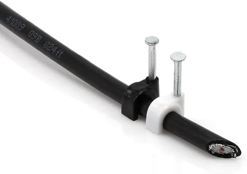 Miniatura 5 de THE CIMPLE CO Clips de cable coaxiales individuales de 1/4 de pulgada – Sujetadores de cable para interiores y exteriores para coaxial, Ethernet