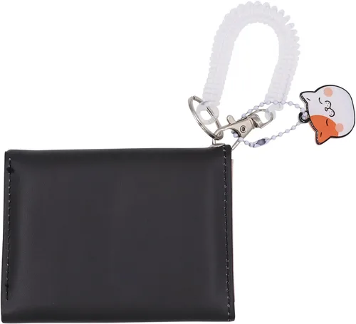 Miniatura 4 de Eilova Orityle Bonita cartera de gato para niñas y adolescentes, niños y mujeres, delgada de tres pliegues, tarjetero organizador con colgante