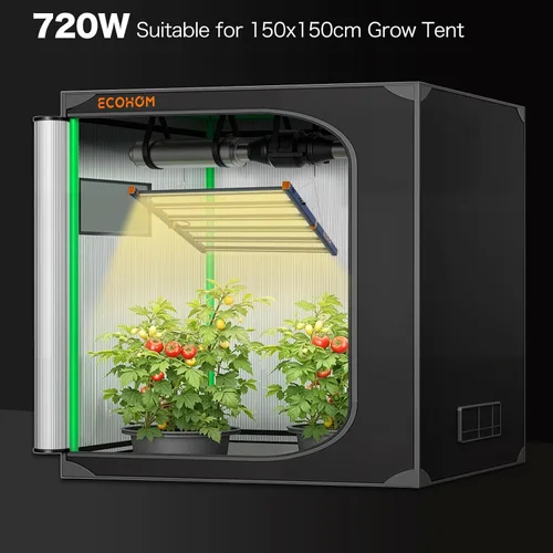 Miniatura 4 de ECOHOM Luz LED de crecimiento de 720 W, cadena de margarita regulable de espectro completo, estilo barra profesional para tienda de cultivo de 5 x 5