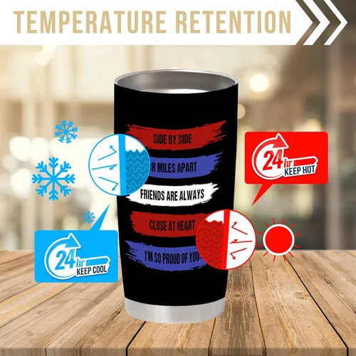 Miniatura 5 de Regalo para un amigo – Vaso de acero inoxidable con la bandera estadounidense de 20 onzas para hombres – Regalo de cumpleaños para hombres – Regalos