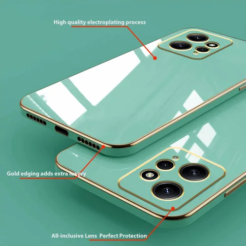 Miniatura 4 de Compatible con Redmi Note 12 4G Funda Silicona Rosa, Chapado para Xiaomi Redmi Note 12 4G Funda de teléfono a prueba de golpes delgada y suave Verde