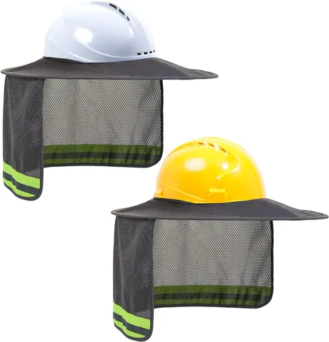 TCCFCCT Parasol para sombrero duro, escudo de cuello de ala completa, 2 paquetes, casco duro no incluido
