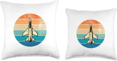 Miniatura 3 de Vintage Retro Fighter Aeroplane Pilot Gift Idea Personalised Throw Pillow