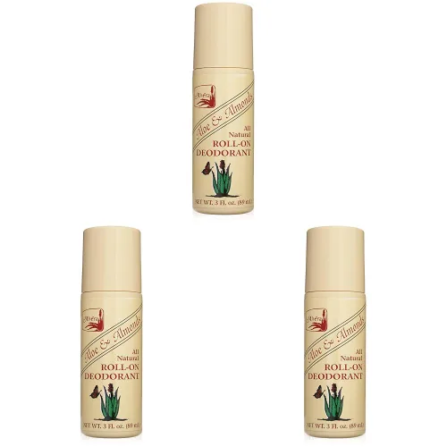 Miniatura 4 de Alvera All Natural - Desodorante roll-on aloe y almendras, 3 onzas, 3 onzas líquidas