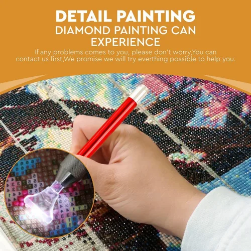 Miniatura 3 de LGANHAPY Pintura de diamantes Dawn con punta iluminada Kits de pintura de diamantes grandes 5D con accesorios para adultos Pintura de diamantes