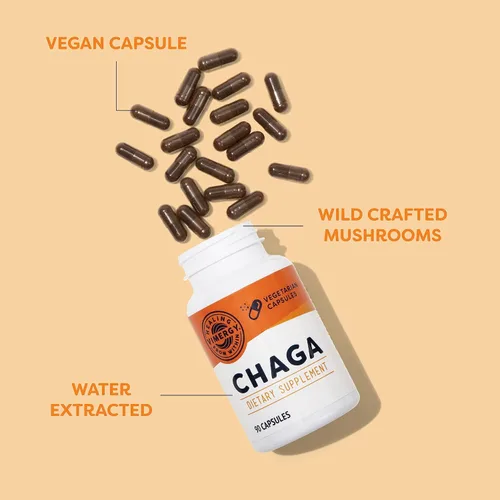 Miniatura 3 de Vimergy Cápsulas Chaga - Soporte celular superalimentario* - Beneficios para la salud cardiovascular* - Kosher, vegano, sin gluten - 90 cápsulas