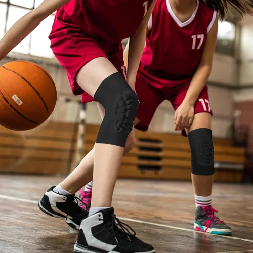 Miniatura 5 de Rodilleras de lucha libre para niños, jóvenes adultos, manga de compresión para baloncesto, voleibol, fútbol, 1 par de rodilleras cortas ((#2)