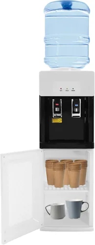 Enfriador de agua fría y caliente de 500 W/75 W, 11.4 x 12 x 37 pulgadas, dispensador de agua de carga inferior de 185-203℉/53.6℉ para botella de 5