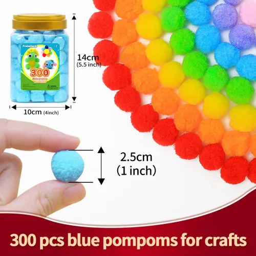 Miniatura 51 de Praisebank Pompones rojos, 90 unidades, 1.5 pulgadas, perfectos para artes y manualidades