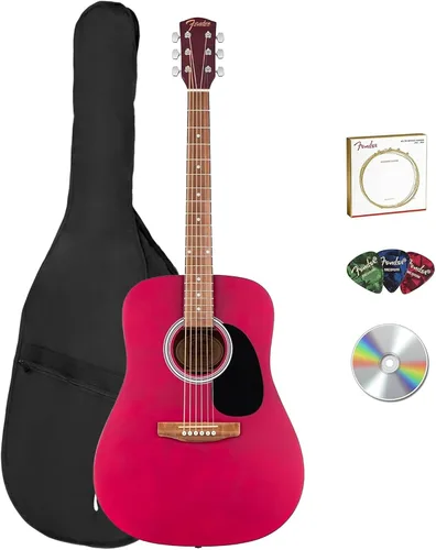 Miniatura 16 de Fender Guitarra acústica Dreadnought - Paquete natural con estuche, afinador, cuerdas, correa y púas
