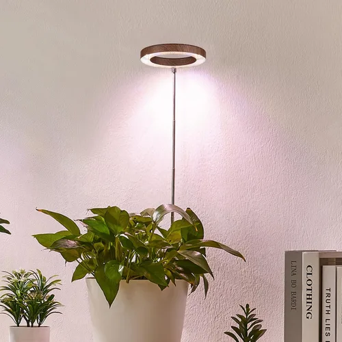 yadoker Luz de cultivo de plantas, luz LED de espectro completo para plantas de interior, altura ajustable, temporizador automático, bajo voltaje