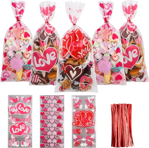 Miniatura 13 de DIYASY Paquete de 180 bolsas de celofán de Halloween, bolsa de plástico para dulces para niños, bolsas transparentes para aperitivos, recuerdos