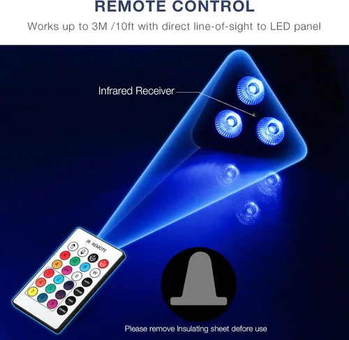 Miniatura 4 de Luces Par de escenario alimentadas por batería, LED 4 en 1 RGBW a todo color, 6 horas de funcionamiento a todo color, control remoto y DMX - Luces