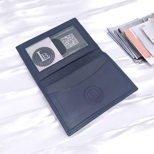 Miniatura 17 de Leatherboss - Cartera delgada y plegable de piel auténtica Soporte para tarjeta de crédito, débito, identificación Compacta y elegante