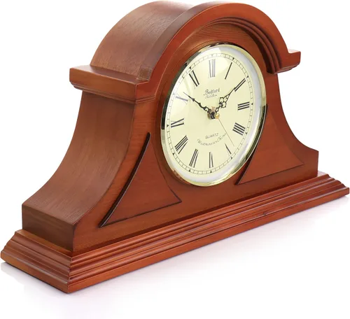 Miniatura 2 de Bedford Clock Collection Reloj de repisa de cereza caoba con campanillas