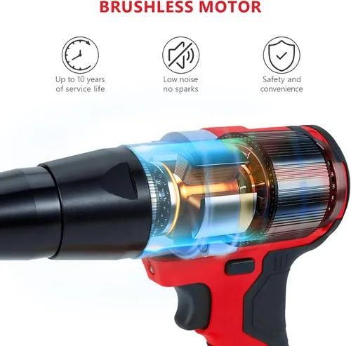Miniatura 4 de Pistola de remache inalámbrica para batería Milwaukee M18 de 18 V (solo herramienta), pistola de remache automática eléctrica sin escobillas